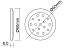 Светильник светодиодный накладной, PALIS-19-2, 16 диодов, 1.8W 12V, 120Лм 3000К алюминий, шнур 2,5м, размер 60*6.2мм	