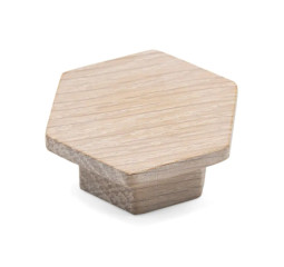 Ручка мебельная  GEXA, деревянная (дуб),  беленое масло, D50мм