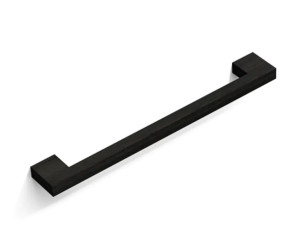 Ручка мебельная  Bridge HL-017M деревянная (дуб), черная, 160 мм
