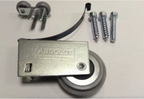 Комплект роликов для асимметричной алюминиевой системы SLIM на одну дверь, Absolut
