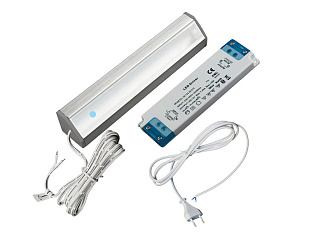 Комплект угл. профиля 0,38 м с LED лентой/теплый свет/блок пит/сенсор-выкл/сет.шнур