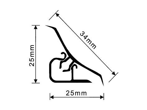 Плинтус AP120 Умбрия 1275 / Thermoplast