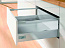 Комплект ящика InnoTech Atira 176х470 серый с релингом, полн. выдв., Push to Open, Art.9239733, глубина 500мм, Hettich
