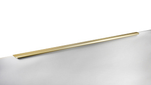 Ручка мебельная, торцевая MONTE RT110BSG.1/000/1200, 352х3 / 1200 мм, брашированное сатиновое золото, Boyard