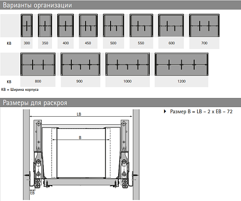 Внутренняя организация OrgaStore 820 для InnoTerch Atira, KB600, антрацит, Art.9194861, Hettich