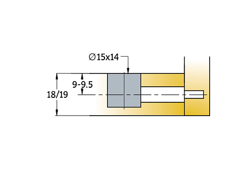 Эксцентриковая стяжка для плит 18 мм, System 5 CAM 5000, TeraBlack, Арт. 009692-959-300, Titus