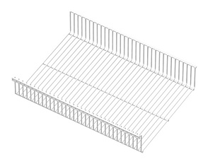 ARISTO Полка-корзина проволочная, серия 360, L=450, белый Art. WA0345.VP045.WH0PC.RA