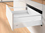 Комплект ящика InnoTech Atira 144х520 белый с релингом, полн. выдв., Silent System, Art. 9230055, Hettich