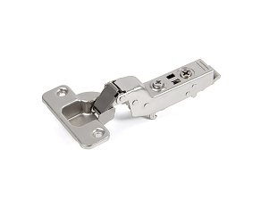 Петля EVO PUSH с шнек. рег. вкладная 93* без пружины, clip-on/QuickClic, никель H901C02, BOYARD
