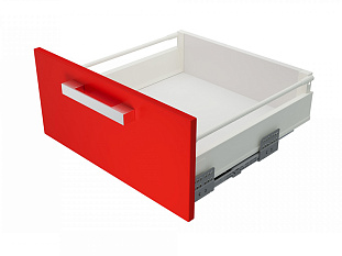 Ящик полного выдвижения СТАРТ 270 мм с доводчиком, серый, с рейлингом, Boyard