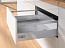 Комплект ящика InnoTech Atira 144х260 серый с релингом, полн. выдв., Silent System, Art. 9228892, Hettich