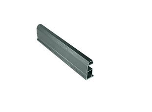 Ручка-профиль асимметричная SLIM (трапеция), браш графит 2800, Absolut
