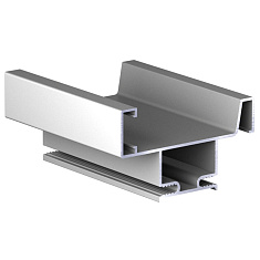 Ручка-профиль, Gola верт. срединный (просвет 30мм), 4,0 м, серебро, LED, Россия