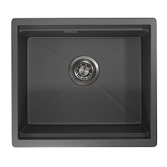 Мойка кухонная Granula 5045U, 500х455мм, графит матовый, нерж сталь
