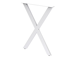 Опора барная X-образная, 30х60, 840x595+5мм, усиленная, белый глянцевый (RAL 9016)