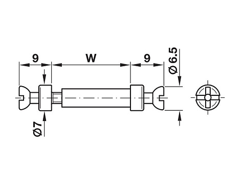 Гильза штока двойного RAFIX d=7x23,5mm/M4, Art. 263.24.130, HAFELE