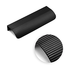 Ручка мебельная, торцевая TOUQUET, 90/130 мм, чёрный матовый, Metakor