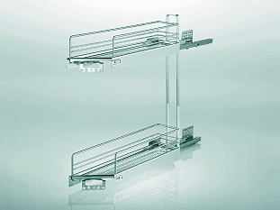 Бутылочница №15, 150 мм + скос 45°, правая, высота 542 мм, Арена КЛАССИК, хром, Art. 2312120005, Kessebohmer