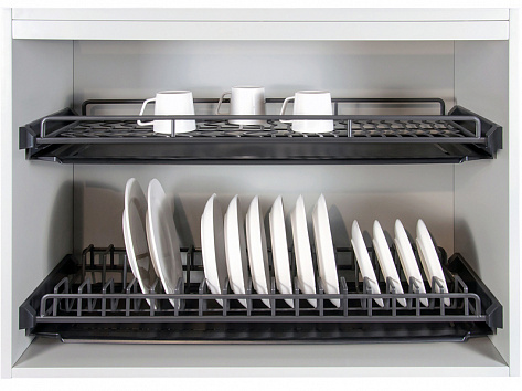 Сушилка для посуды в модуль 800 мм, из плоского прутка в нанопокрытии, графит, PANDORA SU07/800, Boyard