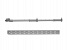 Ось + крепежный профиль для полок Леманс, антрацит, высота 600-750 мм, Art. 79449846, Kessebohmer