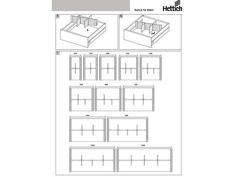 Внутренняя организация OrgaStore 820 для InnoTerch Atira, KB600, антрацит, Art.9194861, Hettich