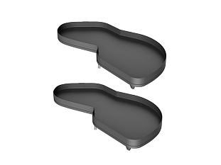 2 полки + рычаги Леманс, 600 мм, Арена ПЬЮР, Комплект установочный, правый, антрацит, цвет дна антрацит, антислип, Art. 2603969846, Kessebohmer