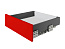 Комплект ящика  с прямыми боковинами СТАРТ push to open стандартной высоты, графит, SB28GRPH.1/350, Boyard