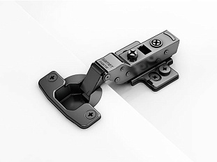 Петля MASTER BLACK полунакладная 110* с доводчиком, Clip-On, 48AX , Art. 10102422Y, Samet