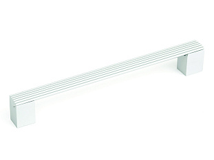 Ручка мебельная, скоба RS050AL 128 мм, Китай, рифленый алюминий