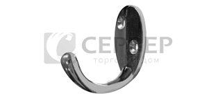 Крючок мебельный K2301MC, однорожковый, матовый хром