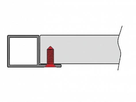 ЛОФТ НД каркасная система, Профиль с бортиком под панель 16мм для прикручивания, 3 м, белый матовый