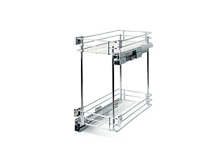 Выдвижная корзина 300 мм без направляющих VEGA, KR39/1/0/300, хром, Boyard