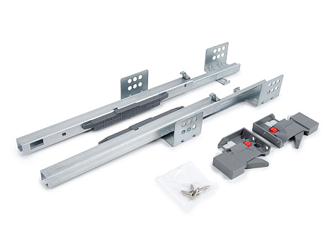 Скрытые направляющие для ящиков неполного выдвижения 450мм Push to Open, B-Slide DB7776Zn/450, Boyard