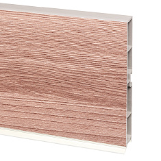 Цоколь кухонный ПВХ 100х4000мм, ясень Асахи темный, REHAU