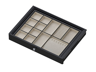 ARISTO Полка для аксессуаров с доводчиком, серия 460, L=607, Дерево тёмное, металлик Art. WD0468.VP060.MG0PC.RU