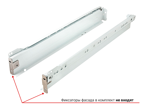 Металлобокс SAMBOX H54, 450 мм, без креплений, белый, низкий ящик по духовку, Samet