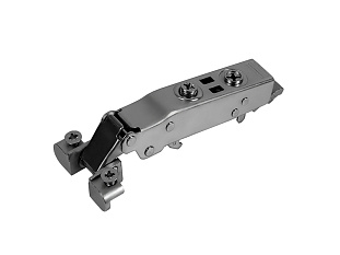 Петля для узкого алюминиевого профиля EVO FRAME S с шнек. рег. накладная с амортизатором, clip-on/QuickClic, черный никель H813A/BN, BOYARD