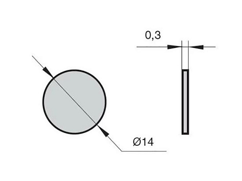 Заглушка-самоклейка d=14мм, серый перламутровый 051, комплект 25шт.