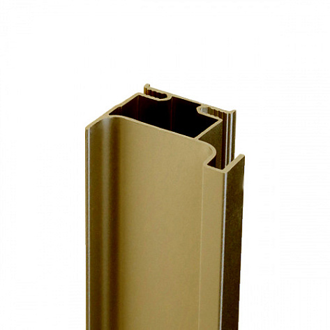 Ручка-профиль, фальш Gola Premium вертикальный оконечный, 4,7 м, алюминий, шампань брашированная (для 16мм ДСП)