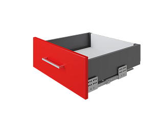 Комплект ящика с прямыми боковинами СТАРТ SOFT с доводчиком средней высоты, 118мм, графит, SB19GRPH.1/550, Boyard