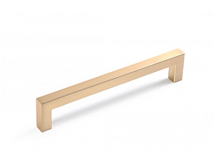 Ручка мебельная, скоба QUADRA RS043MBSG.4/128, 128мм, матовое брашированное сатиновое золото, Boyard