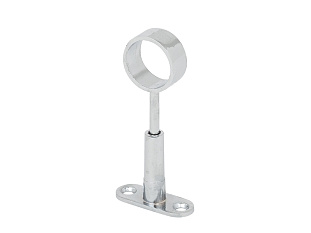 Держатель трубы дистанционный сквозной регулируемый d=25mm, R-50/R (651.CR), хром