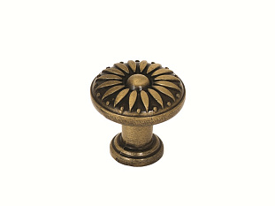 Ручка мебельная, кнопка RK-03, античная бронза, Kerron