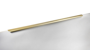 Ручка мебельная, торцевая MONTE RT110BSG.1/000/1000, 288х3 / 1000 мм, брашированное сатиновое золото, Boyard