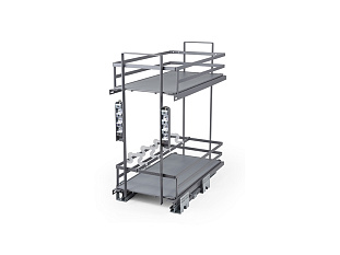 Выдвижная корзина 300 мм на направляющих с доводчиком QUADRA KR28/1/3/300/GRPH, графит, Boyard