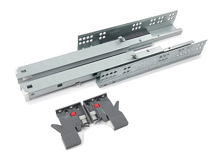 Скрытые направляющие для ящиков полного выдвижения 300мм Push to open, B-Slide DB8885Zn/300, Boyard