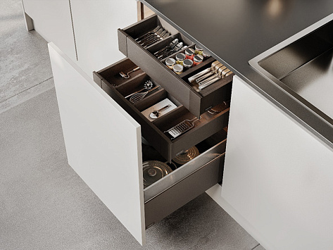 Система организации внутреннего пространства ящиков Artflow, для плиты 16 мм, 500х600 ANT, Антрацит, Samet