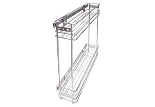 Бутылочница 150 мм на направляющих без доводчика KR11/1/1/150, хром, Boyard