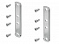 Комплект пластин соединительных для сборных дверей малых с винтами (2 шт, 8 винтов), Art. 9277155, Hettich