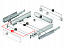 Боковина ящика InnoTech Atira, высота 70 мм, длина 420 мм, белый, левая, Art.9194410, Hettich